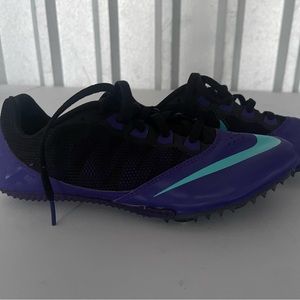 Womens Nike Zoom Rival S7 Track Sprint Spikes Shoes 7.5 Brand New Purple Blue